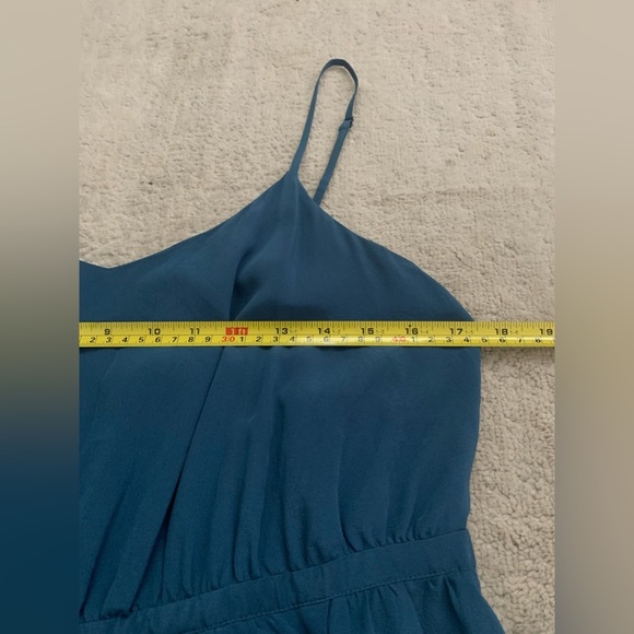 Madewell Sandstar Silk Sleeveless Tulip Mini Dress Peacock Blue Size 10 - Picture 4 of 8